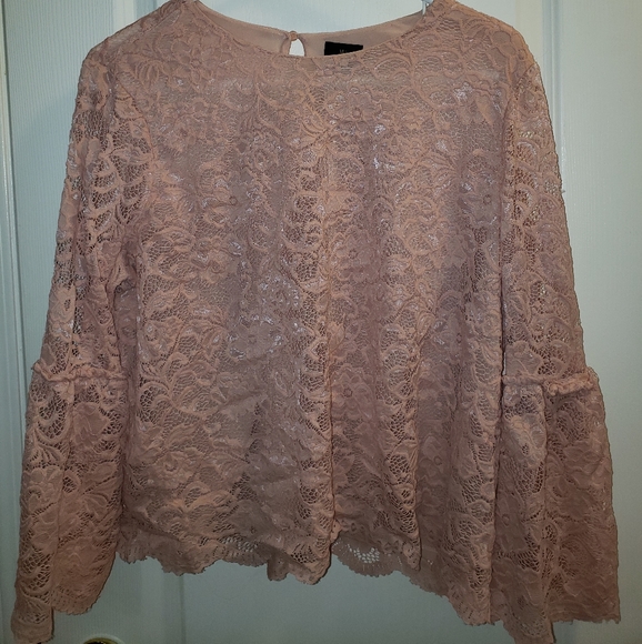 Pink lace top - Picture 1 of 5
